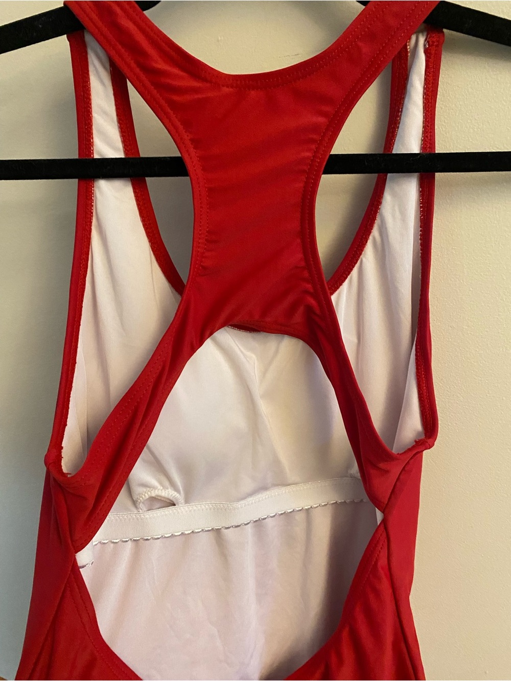 Red One-Piece Racerback Swimsuit - Picture 6 of 8